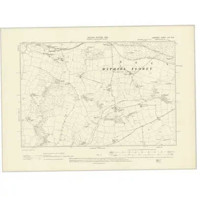 1902 Map of Somerset LVIII.NW, 1904 Print