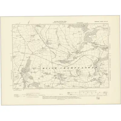 1902 Map of Somerset LVIII.SE, 1904 Print