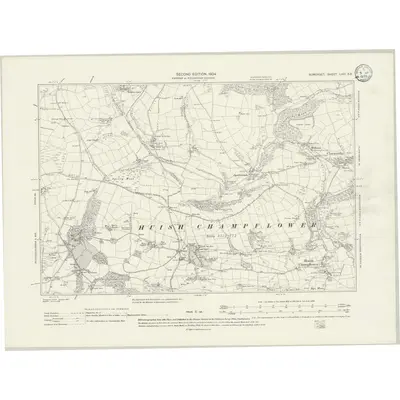 1902 Map of Somerset LVIII.SE, 1933 Print
