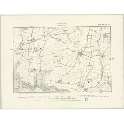 1887 Map of Somerset LVIII.SW, 1888 Print