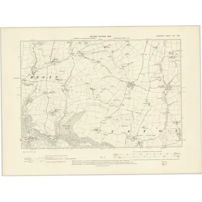 1902 Map of Somerset LVIII.SW, 1904 Print