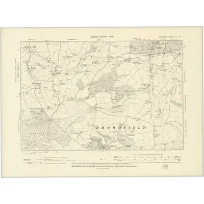 1903 Map of Somerset LX.NE, 1904 Print