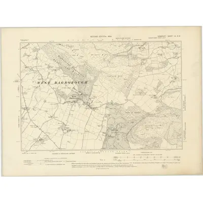 1903 Map of Somerset LX.NW, 1904 Print
