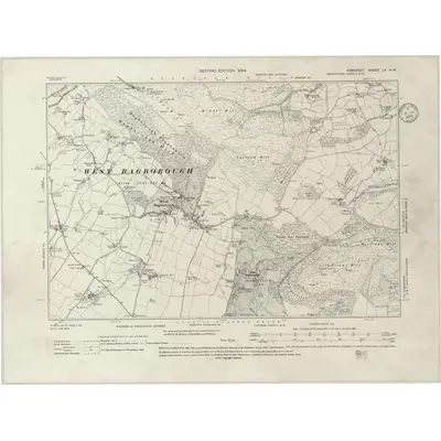 1903 Map of Somerset LX.NW, 1935 Print