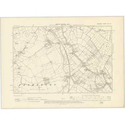 1903 Map of Somerset LXI.NE, 1905 Print