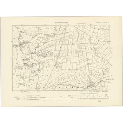 1903 Map of Somerset LXI.SE, 1904 Print