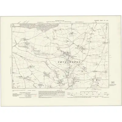 1929 Map of Somerset LXI.SW, 1931 Print