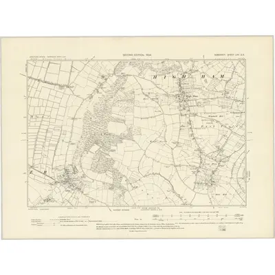 1902 Map of Somerset LXII.SE, 1904 Print