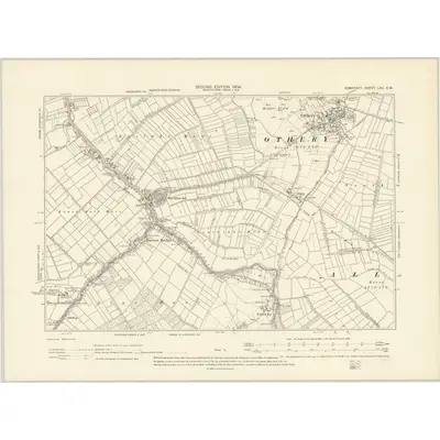 1902 Map of Somerset LXII.SW, 1904 Print