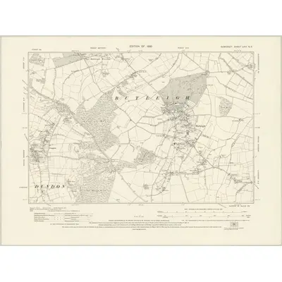 1928 Map of Somerset LXIII.NE, 1930 Print