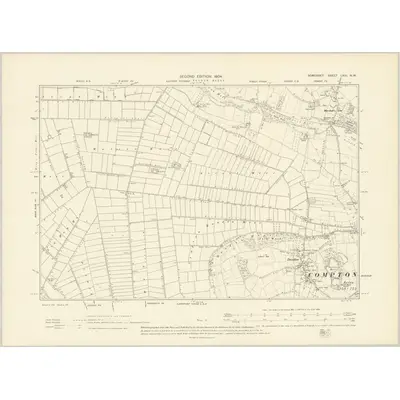 1902 Map of Somerset LXIII.NW, 1904 Print