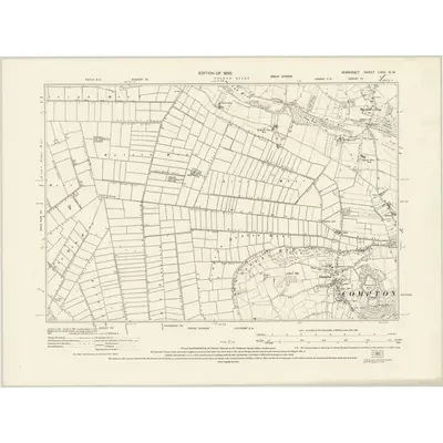 1928 Map of Somerset LXIII.NW, 1930 Print