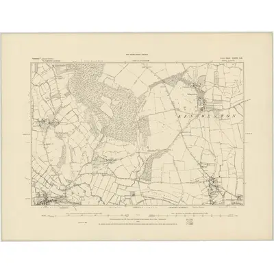 1885 Map of Somerset LXIII.SE, 1886 Print