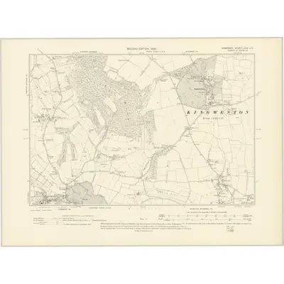 1901 Map of Somerset LXIII.SE, 1904 Print