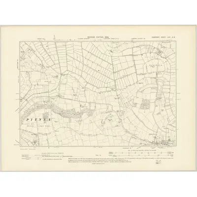 1901 Map of Somerset LXIII.SW, 1904 Print