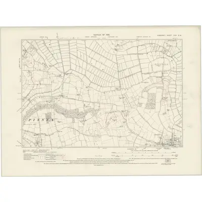 1928 Map of Somerset LXIII.SW, 1930 Print