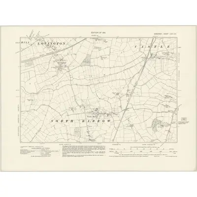 1928 Map of Somerset LXIV.SE, 1931 Print