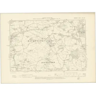 1903 Map of Somerset LXIX.SW, 1905 Print