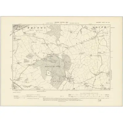 1901 Map of Somerset LXV.NE, 1904 Print