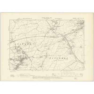 1902 Map of Somerset LXV.NW, 1904 Print