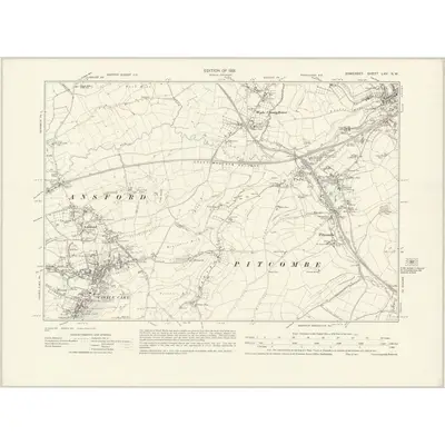 1929 Map of Somerset LXV.NW, 1931 Print