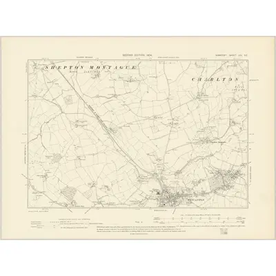 1901 Map of Somerset LXV.SE, 1904 Print