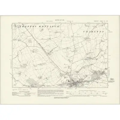 1929 Map of Somerset LXV.SE, 1931 Print