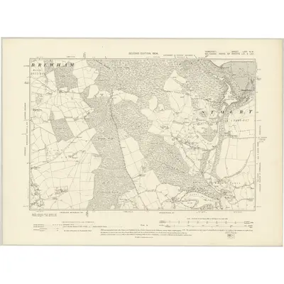 1902 Map of Somerset LXVI.NW, 1904 Print