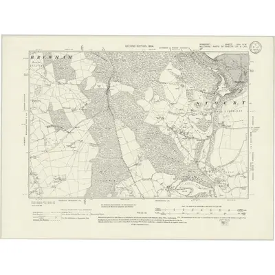1902 Map of Somerset LXVI.NW, 1933 Print