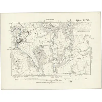 1887 Map of Somerset LXVII.NE, 1889 Print