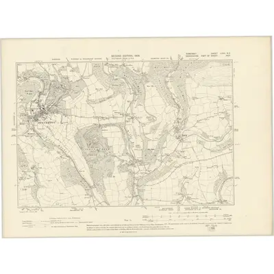 1902 Map of Somerset LXVII.NE, 1905 Print