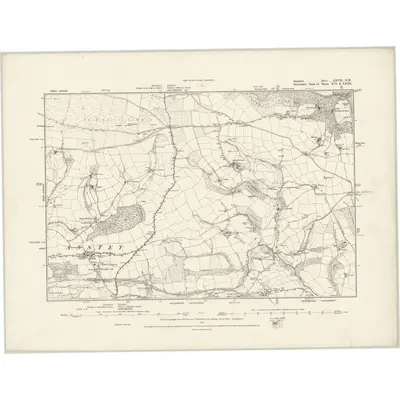 1887 Map of Somerset LXVII.NW, 1889 Print