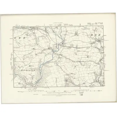 1887 Map of Somerset LXVII.SE, 1889 Print