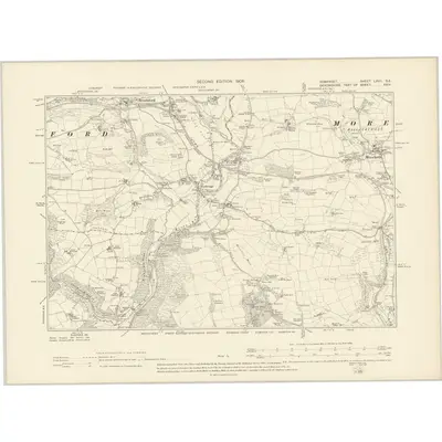 1902 Map of Somerset LXVII.SE, 1906 Print