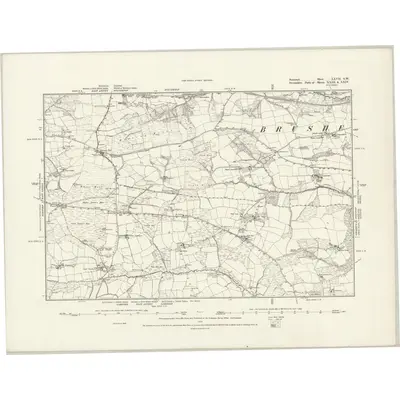 1888 Map of Somerset LXVII.SW, 1889 Print