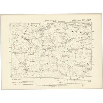 1902 Map of Somerset LXVII.SW, 1905 Print