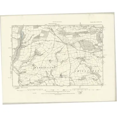 1887 Map of Somerset LXVIII.NE, 1888 Print
