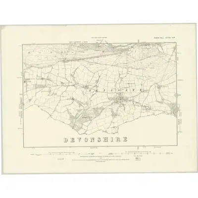 1887 Map of Somerset LXVIII.NW, 1888 Print