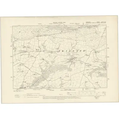 1902 Map of Somerset LXVIII.NW, 1905 Print