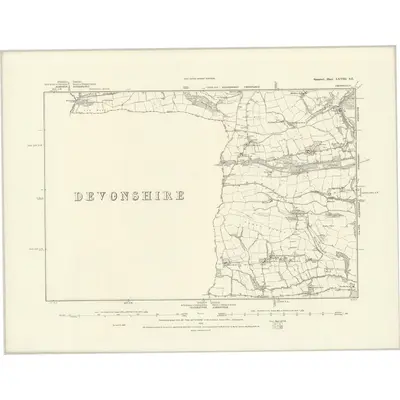 1887 Map of Somerset LXVIII.SE, 1888 Print