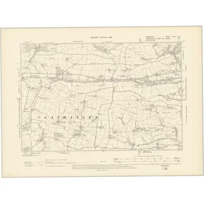 1903 Map of Somerset LXVIII.SE, 1906 Print