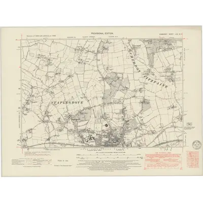 1938 Map of Somerset LXX.NE, 1949 Print