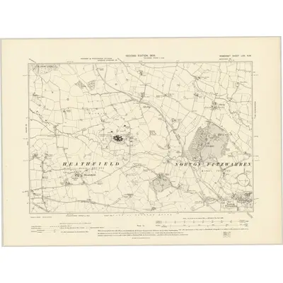 1902 Map of Somerset LXX.NW, 1905 Print