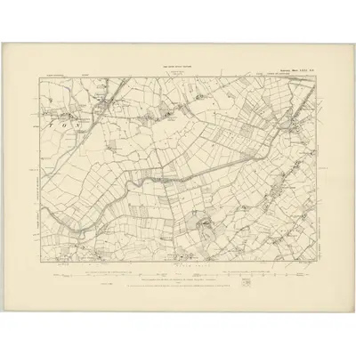 1886 Map of Somerset LXXI.NE, 1887 Print