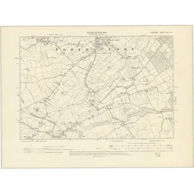 1903 Map of Somerset LXXI.SE, 1905 Print