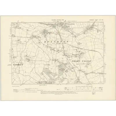 1903 Map of Somerset LXXI.SW, 1904 Print