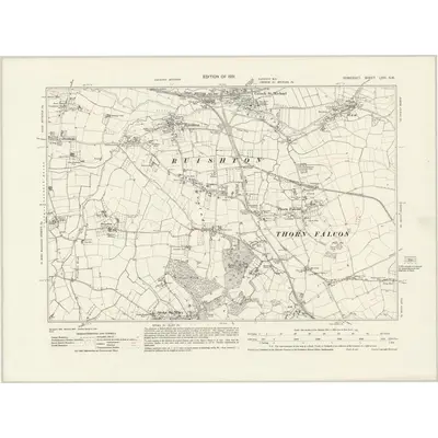 1929 Map of Somerset LXXI.SW, 1931 Print