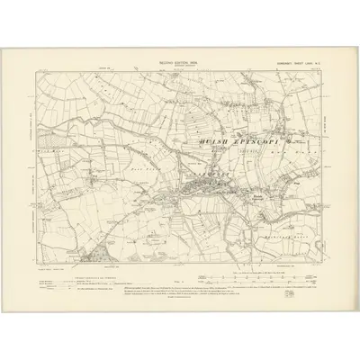 1902 Map of Somerset LXXII.NE, 1904 Print