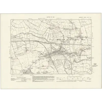 1928 Map of Somerset LXXII.NE, 1931 Print