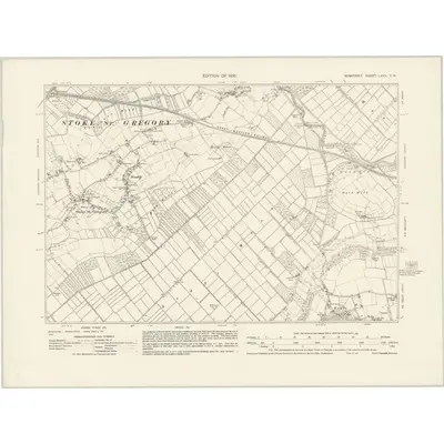 1928 Map of Somerset LXXII.NW, 1930 Print